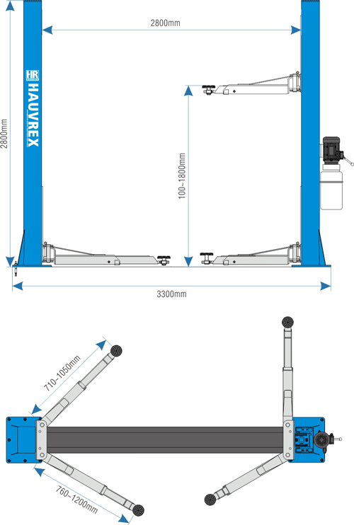Kaksipilarinostin HTL-2040 — lisäkuva